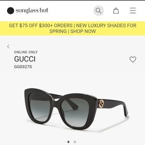 Brand  new w/o tags gucci shades worn once still great sturdy condition